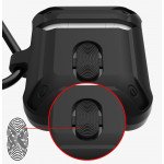 Wholesale Heavy Duty Shockproof Armor Hybrid Protective Case Cover for Apple Airpods 2 / 1 (Black)